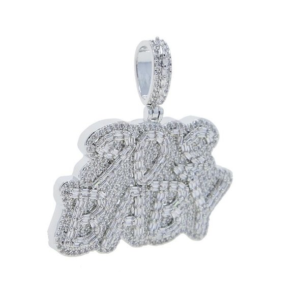 New Iced Out  CZ Limited Edition 90'S Baby Pendant - Picture 7 of 7